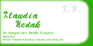 klaudia medak business card